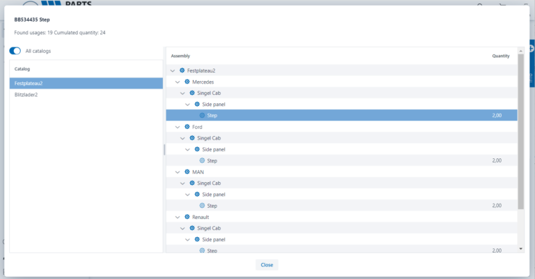 Catalog usage SpareParts365