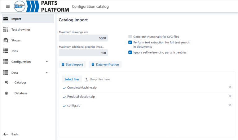 Configuration import SpareParts365