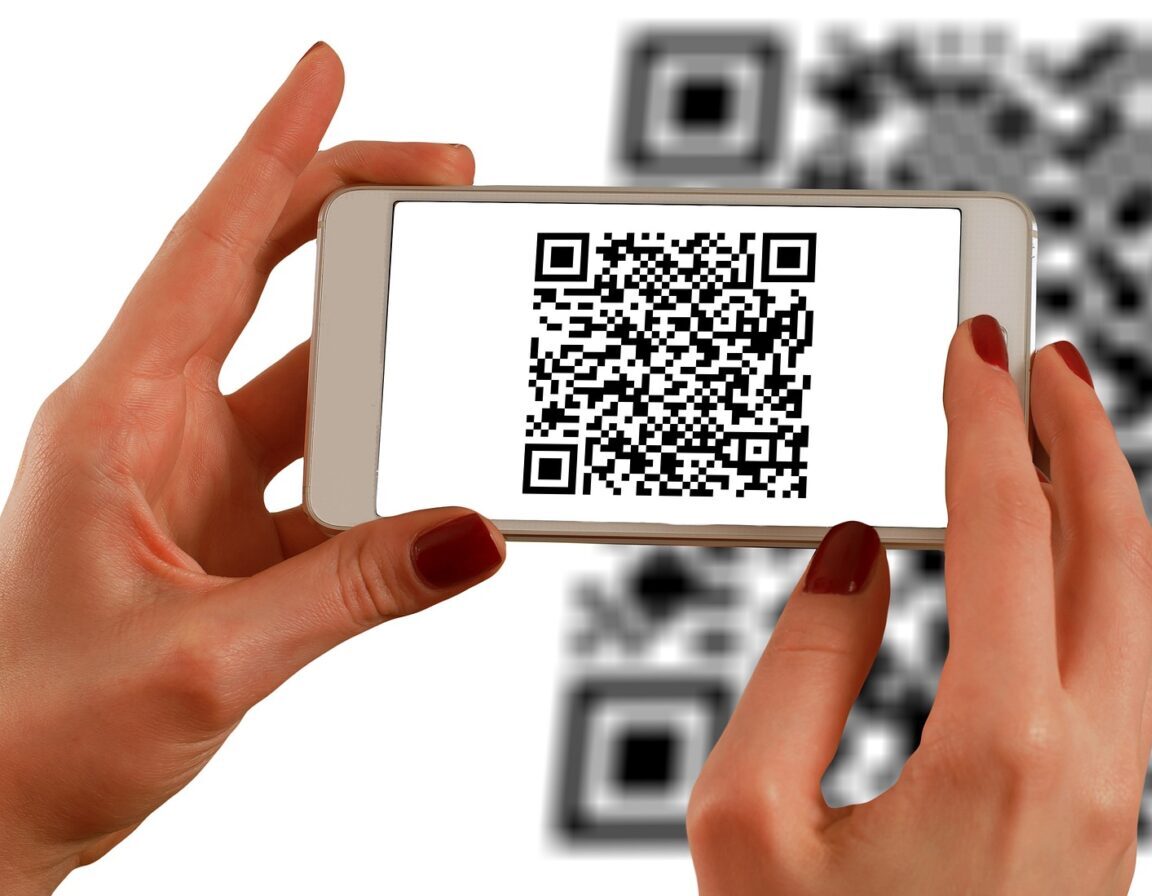 QR-Code im Smartphone